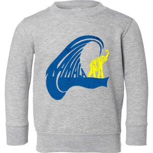 Blue Cats Wave For Kamala Funny Trump Elephant Toddler Sweatshirt