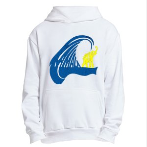 Blue Cats Wave For Kamala Funny Trump Elephant Urban Pullover Hoodie