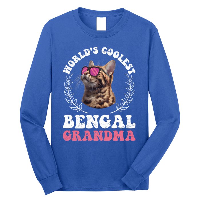 Bengal Cat WolrdS Coolest Bengal Grandma Cat Granny Gift Long Sleeve Shirt