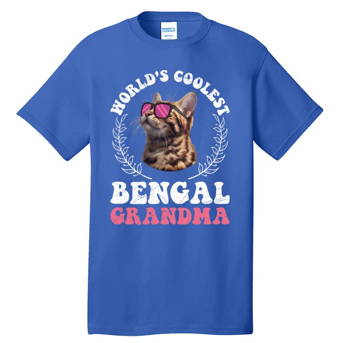 Bengal Cat WolrdS Coolest Bengal Grandma Cat Granny Gift Tall T-Shirt