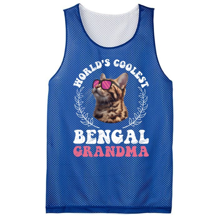 Bengal Cat WolrdS Coolest Bengal Grandma Cat Granny Gift Mesh Reversible Basketball Jersey Tank