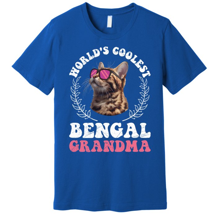 Bengal Cat WolrdS Coolest Bengal Grandma Cat Granny Gift Premium T-Shirt