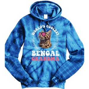 Bengal Cat WolrdS Coolest Bengal Grandma Cat Granny Gift Tie Dye Hoodie