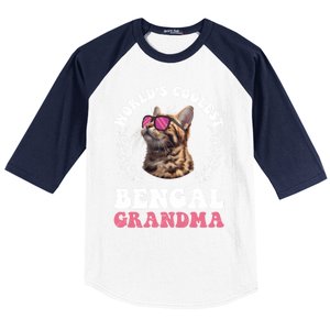 Bengal Cat WolrdS Coolest Bengal Grandma Cat Granny Gift Baseball Sleeve Shirt