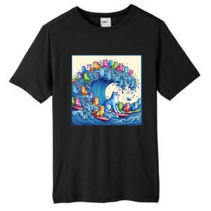 Blue Cats Wave For Kamala Funny Tall Fusion ChromaSoft Performance T-Shirt