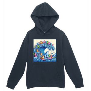 Blue Cats Wave For Kamala Funny Urban Pullover Hoodie