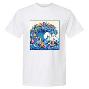 Blue Cats Wave For Kamala Funny Garment-Dyed Heavyweight T-Shirt