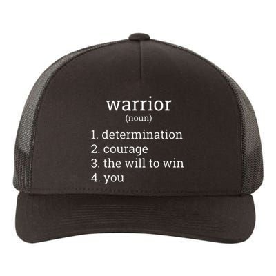 Breast Cancer Warrior Definition Breast Cancer Fighter Yupoong Adult 5-Panel Trucker Hat