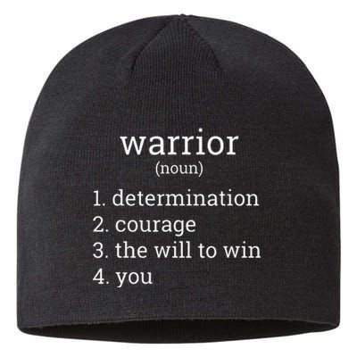 Breast Cancer Warrior Definition Breast Cancer Fighter Sustainable Beanie