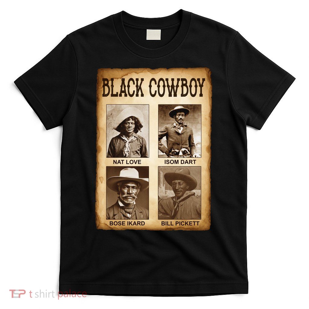Black Cowboy Western Rodeo Melanin Black History Texas T-Shirt