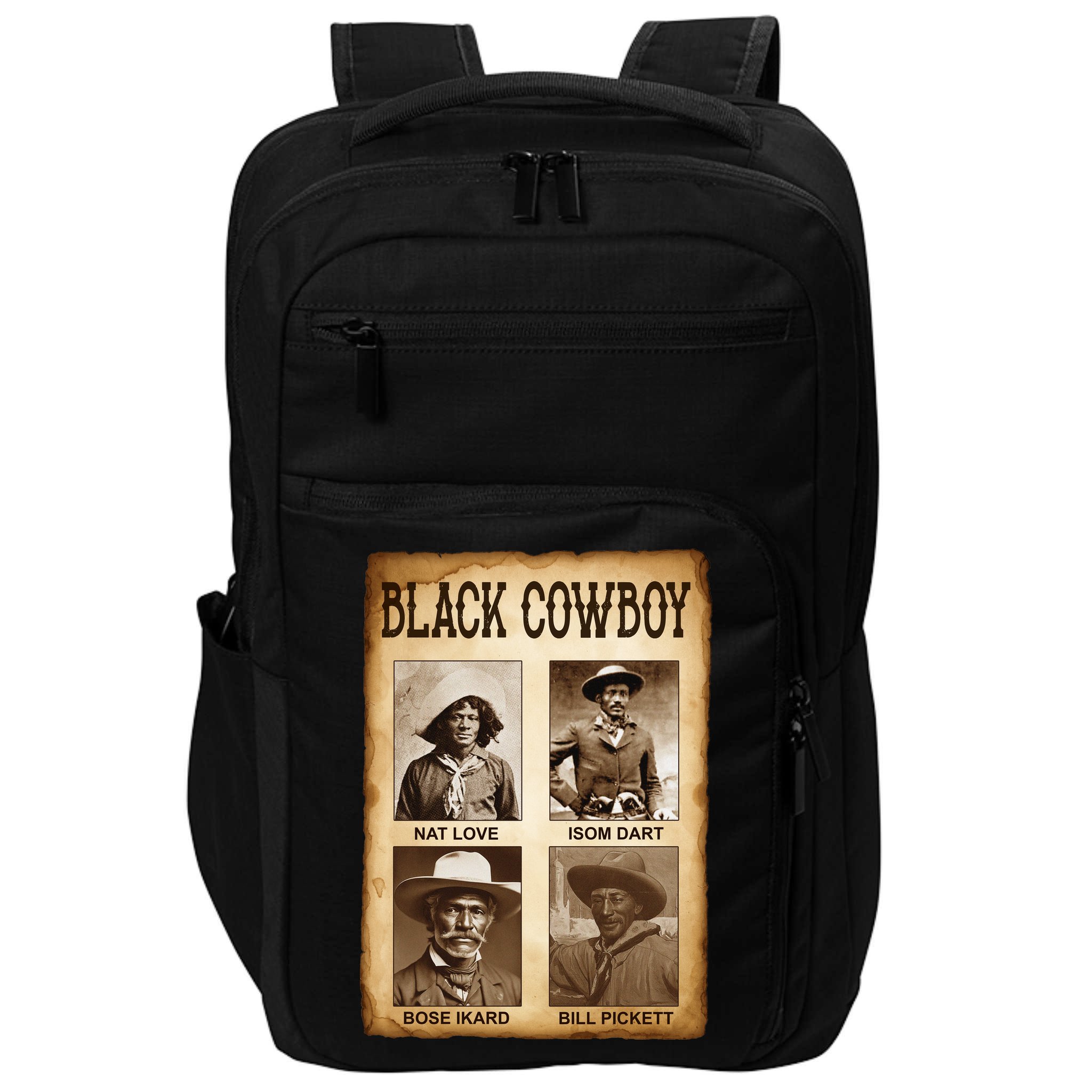 Black Cowboy Western Rodeo Melanin Black History Texas Impact Tech Backpack