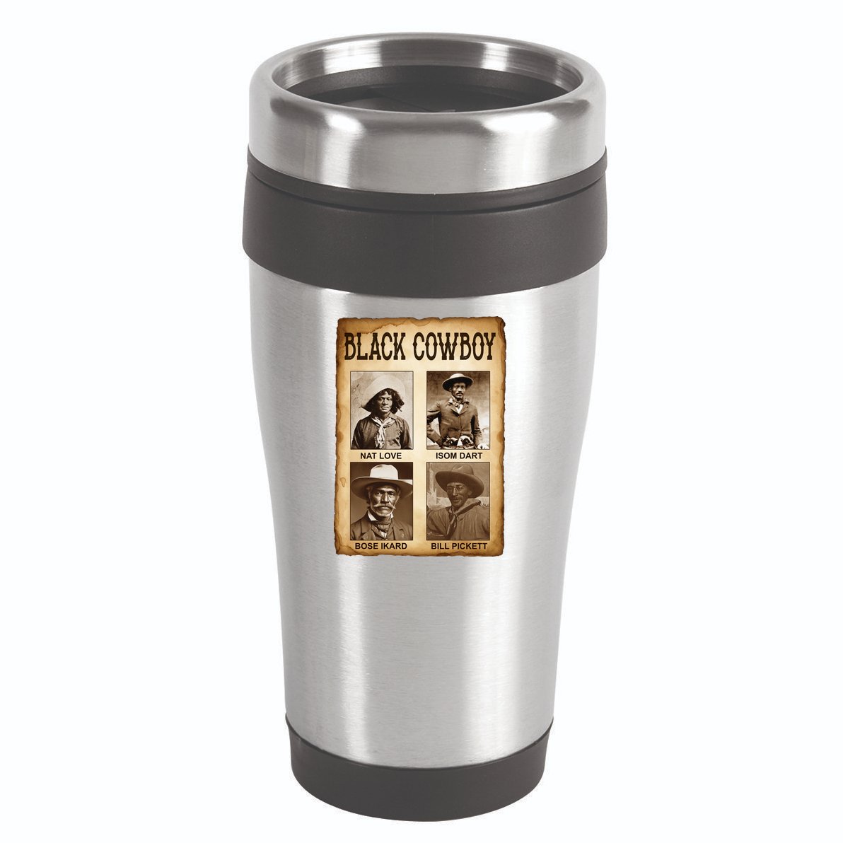 Black Cowboy Western Rodeo Melanin Black History Texas 16oz Travel Tumbler