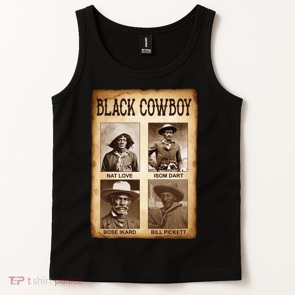 Black Cowboy Western Rodeo Melanin Black History Texas Tank Top