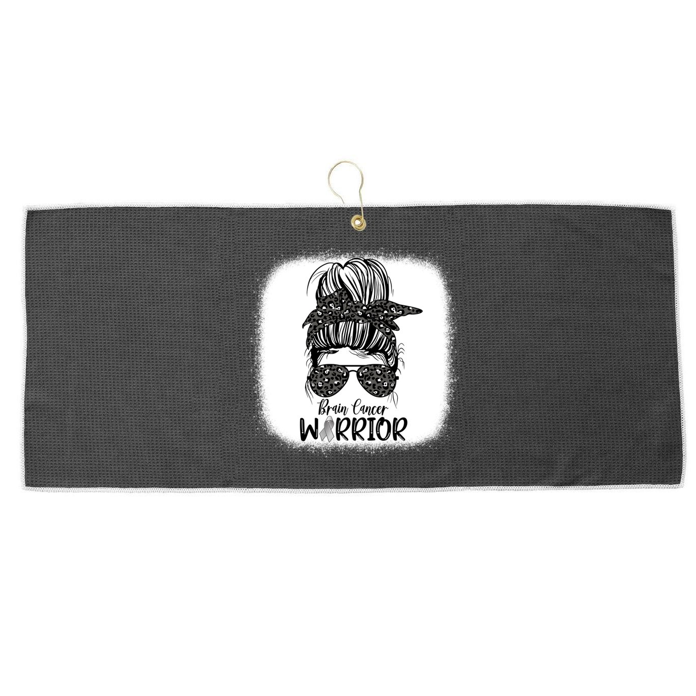 Brain Cancer Warrior Gift Large Microfiber Waffle Golf Towel