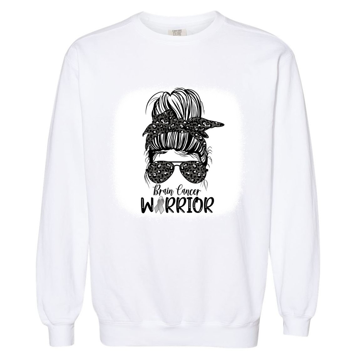 Brain Cancer Warrior Gift Garment-Dyed Sweatshirt