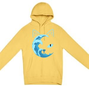 Blue Cats Wave For Kamala Funny Blue Wave Of Cat Ladies Premium Pullover Hoodie