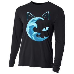 Blue Cats Wave For Kamala Funny Blue Wave Of Cat Ladies Cooling Performance Long Sleeve Crew