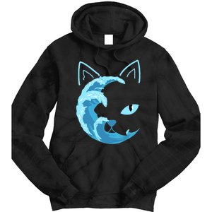 Blue Cats Wave For Kamala Funny Blue Wave Of Cat Ladies Tie Dye Hoodie