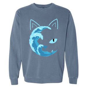 Blue Cats Wave For Kamala Funny Blue Wave Of Cat Ladies Garment-Dyed Sweatshirt