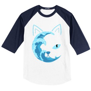 Blue Cats Wave For Kamala Funny Blue Wave Of Cat Ladies Baseball Sleeve Shirt