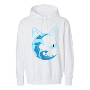 Blue Cats Wave For Kamala Funny Blue Wave Of Cat Ladies Garment-Dyed Fleece Hoodie