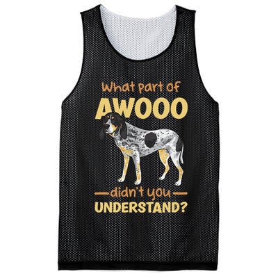 Bluetick Coonhound What Part Of Awooo DidnT You Understand Mesh Reversible Basketball Jersey Tank