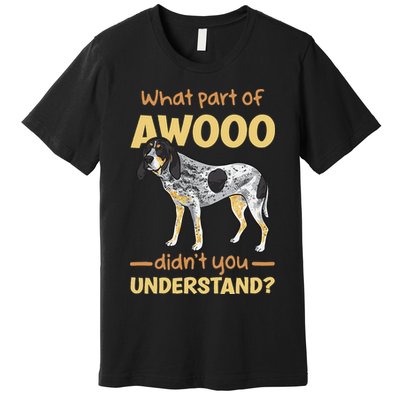 Bluetick Coonhound What Part Of Awooo DidnT You Understand Premium T-Shirt