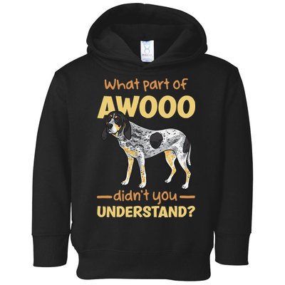 Bluetick Coonhound What Part Of Awooo DidnT You Understand Toddler Hoodie