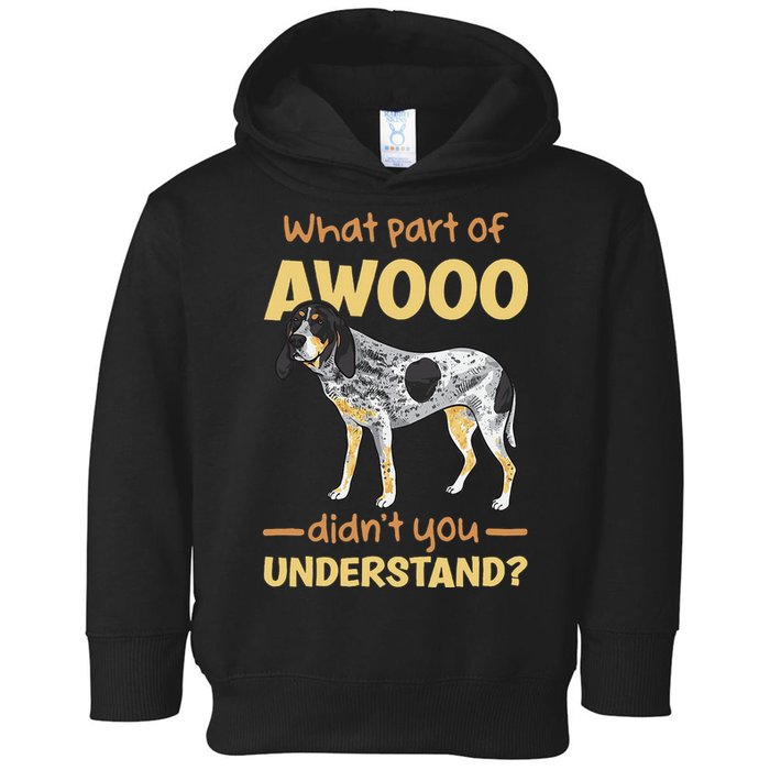 Bluetick Coonhound What Part Of Awooo DidnT You Understand Toddler Hoodie