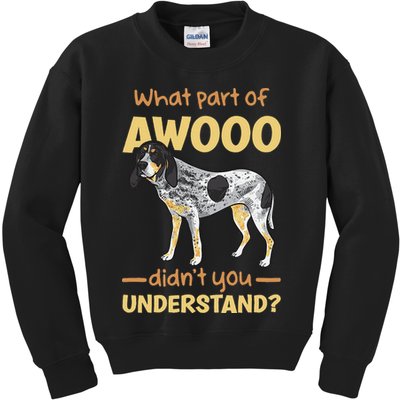Bluetick Coonhound What Part Of Awooo DidnT You Understand Kids Sweatshirt