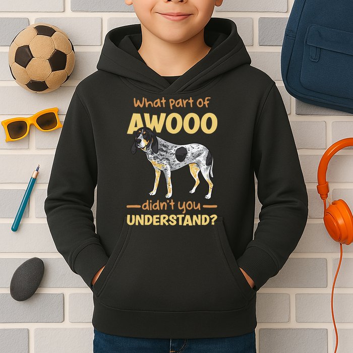 Bluetick Coonhound What Part Of Awooo DidnT You Understand Kids Hoodie