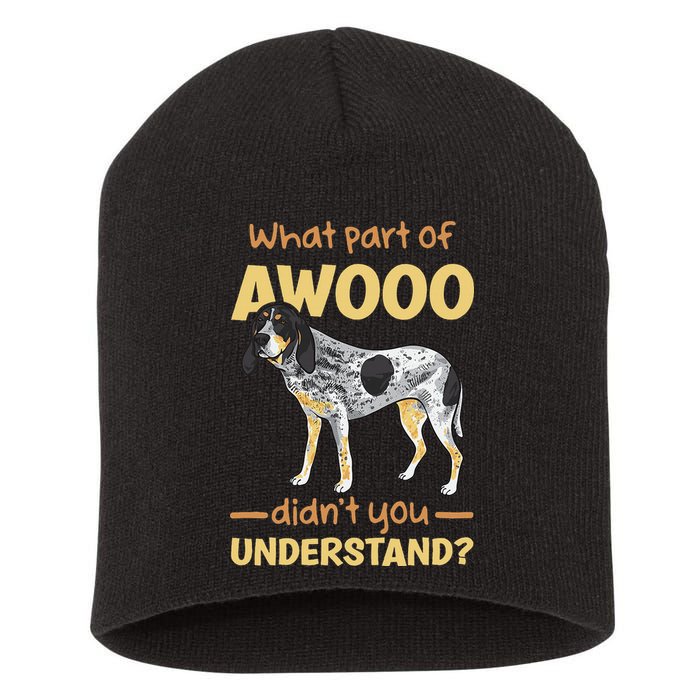 Bluetick Coonhound What Part Of Awooo DidnT You Understand Short Acrylic Beanie