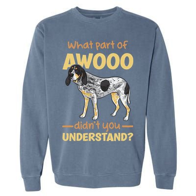 Bluetick Coonhound What Part Of Awooo DidnT You Understand Garment-Dyed Sweatshirt