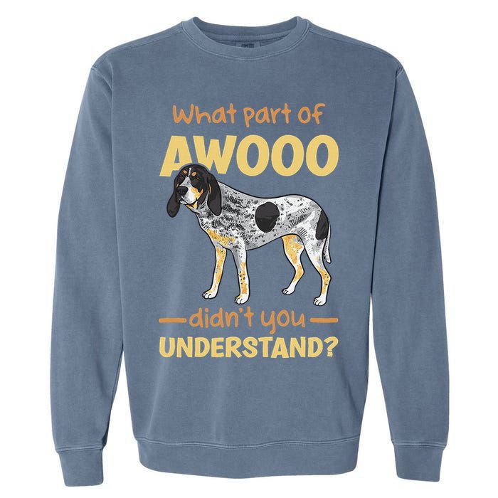 Bluetick Coonhound What Part Of Awooo DidnT You Understand Garment-Dyed Sweatshirt