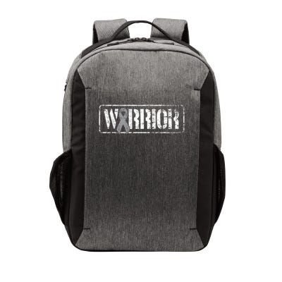 Brain Cancer Warrior Grey Military Style Ribbon Vector Backpack