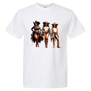 Black Cowgirl Western Rodeo Melanin Black History Texas Garment-Dyed Heavyweight T-Shirt