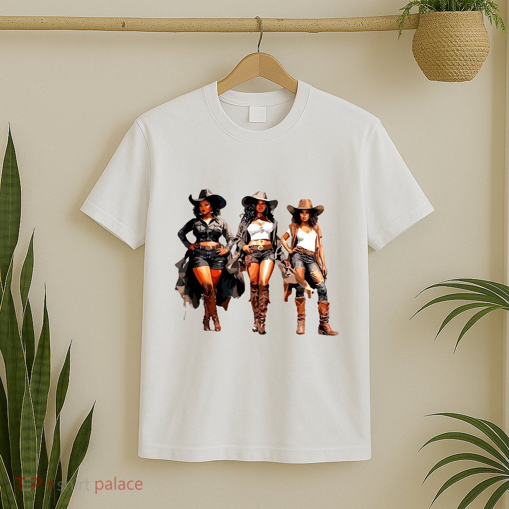 Black Cowgirl Western Rodeo Melanin Black History Texas T-Shirt