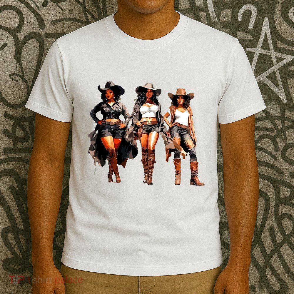 Black Cowgirl Western Rodeo Melanin Black History Texas T-Shirt