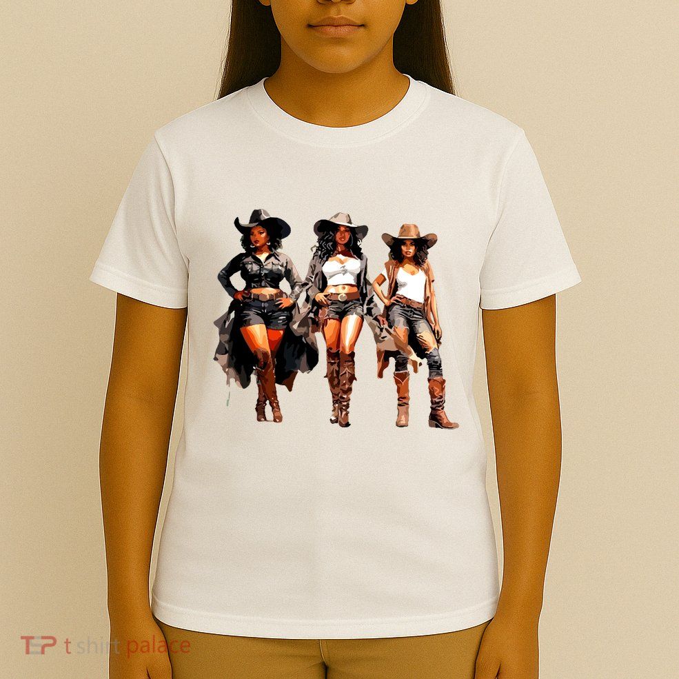 Black Cowgirl Western Rodeo Melanin Black History Texas T-Shirt