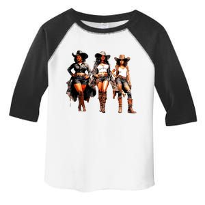 Black Cowgirl Western Rodeo Melanin Black History Texas Toddler Fine Jersey T-Shirt