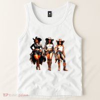 Black Cowgirl Western Rodeo Melanin Black History Texas Tank Top