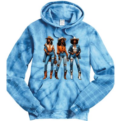 Black Cowgirl Western Rodeo Juneteenth Black History Texas Tie Dye Hoodie