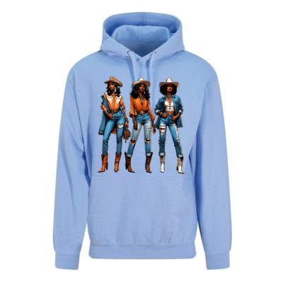 Black Cowgirl Western Rodeo Juneteenth Black History Texas Unisex Surf Hoodie