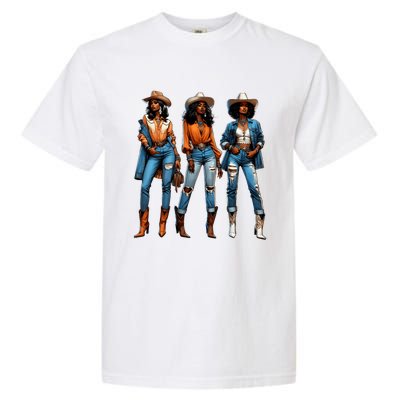 Black Cowgirl Western Rodeo Juneteenth Black History Texas Garment-Dyed Heavyweight T-Shirt