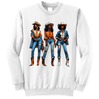 Black Cowgirl Western Rodeo Juneteenth Black History Texas Sweatshirt