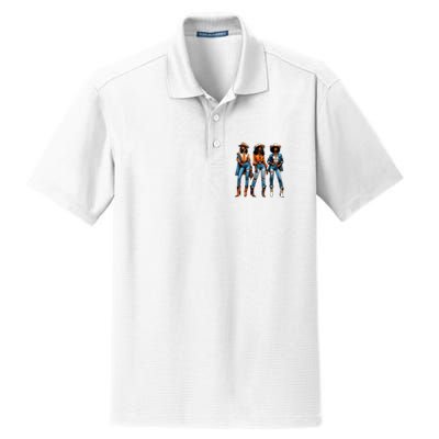 Black Cowgirl Western Rodeo Juneteenth Black History Texas Dry Zone Grid Polo