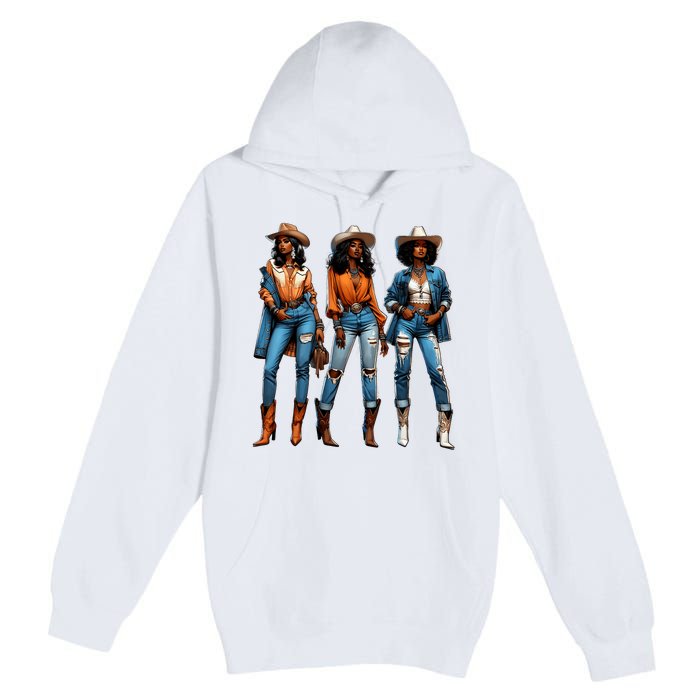 Black Cowgirl Western Rodeo Juneteenth Black History Texas Premium Pullover Hoodie