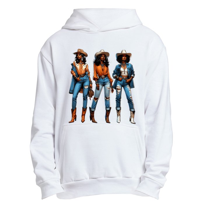 Black Cowgirl Western Rodeo Juneteenth Black History Texas Urban Pullover Hoodie