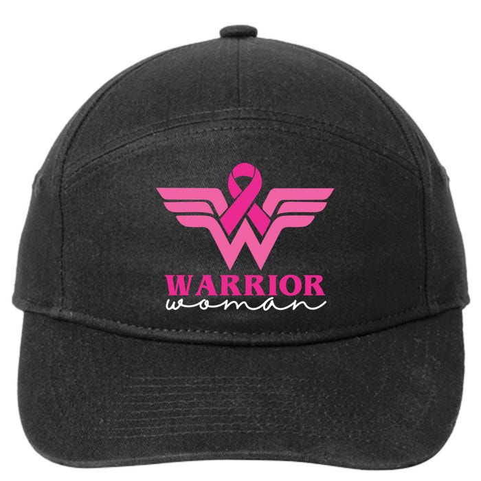 Breast Cancer Warrior Gift For Her 7-Panel Snapback Hat