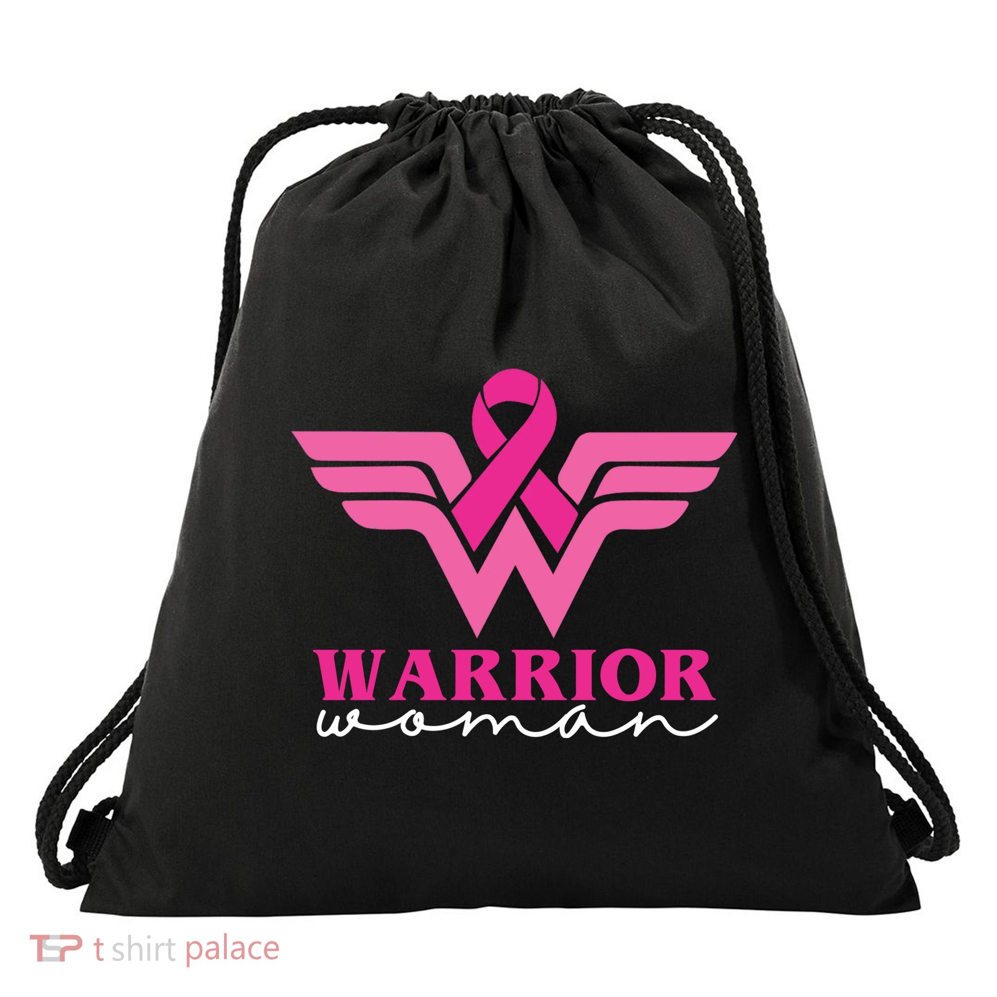 Breast Cancer Warrior Gift For Her Drawstring Bag